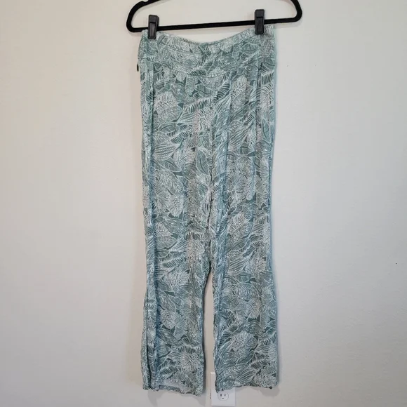 Women’s New O'Neill Green Leaf Print Johnny Beach Pants Size XXL - Picture 8 of 9